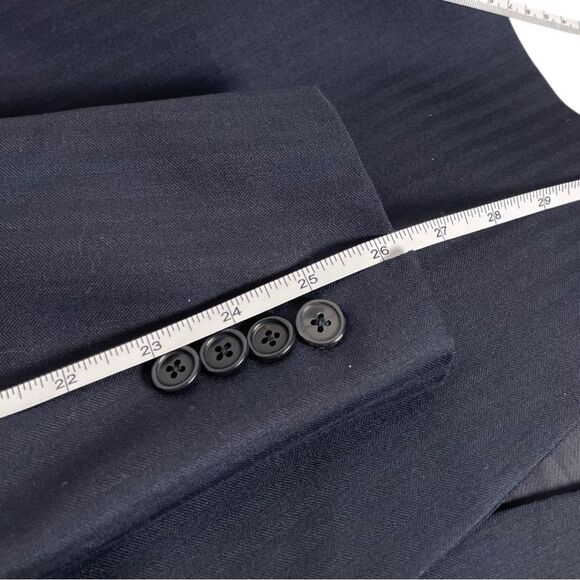 Brooks Brothers Loro Piana super 120s Navy blue Wool Sport Coat Blazer Mens 42L - Picture 11 of 11